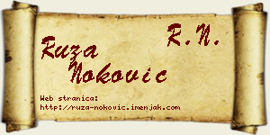 Ruža Noković vizit kartica